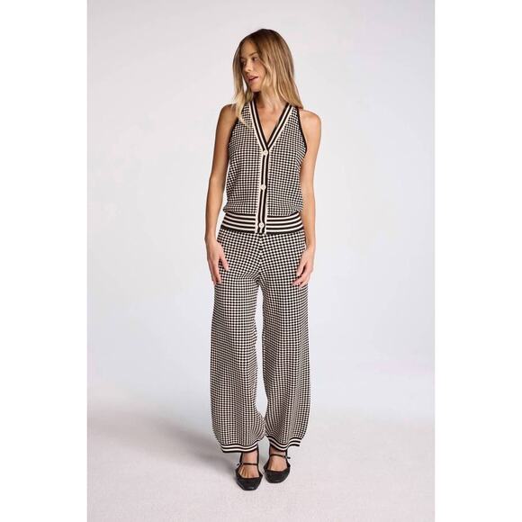 Sundays Jordan Wide Leg Pants in lack Cream L - Picture 2 of 4